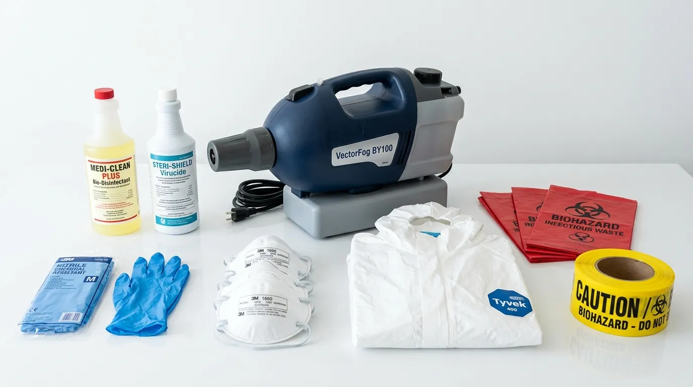 Professional biohazard remediation crew working in Golden Valley