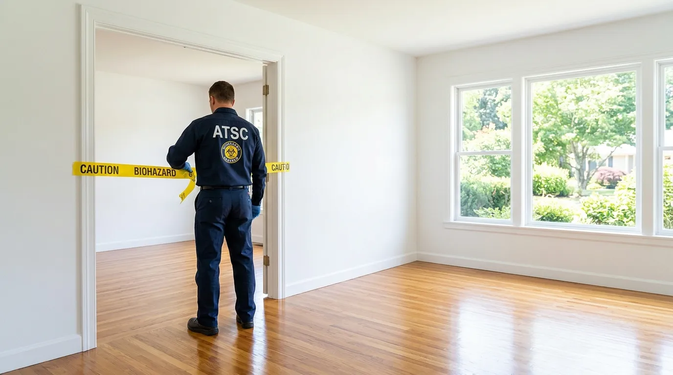 Certified biohazard cleanup crew performing Crime Scene Cleanup in Golden Valley